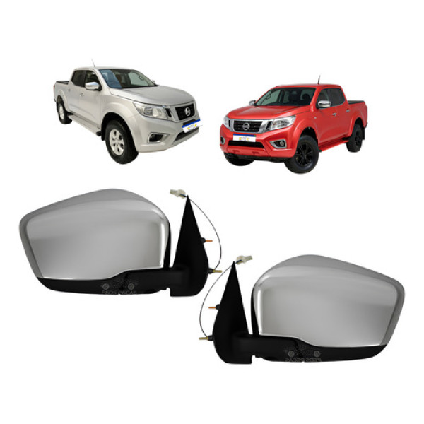 Retrovisor Nissan Frontier 2017 A 2022 Par S/pisca Cromado