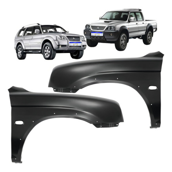 Paralama Mitsubishi L200 Sport 2004 2005 2006 2007 Cor Esquerdo Motorista