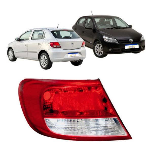 Lanterna Sinaleira Traseira Gol G5 2009 2010 2011 2012 Le Esquerdo/motorista Vermelho