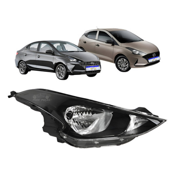 Farol Hyundai Hb20 Hb20s 2019 2020 2021 2022 Novo Ld - Direito/passageiro