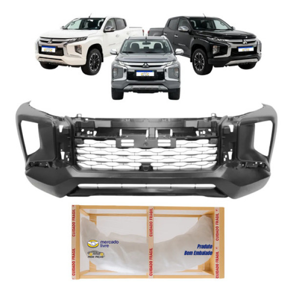 Parachoque Dianteiro L200 Triton 2021 2022 2023 2024 2025 Preto