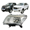 Farol Nissan Frontier 2018 A 2021 Cromado Foco Simples