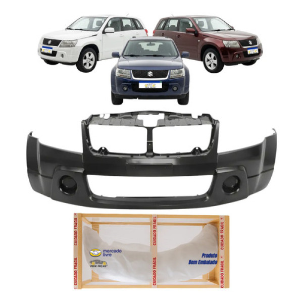 Parachoque Dianteiro Suzuki Grand Vitara 2009 A 2012 Novo Preto