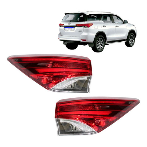Par Lanterna Toyota Hilux Sw4 Canto 2016 2017 A 2020 Com Led