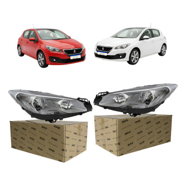 Farol Foco Duplo 308 2016 A 2019 Par Peugeot Mascara Cromada Ambos Lados Farol Foco Duplo 308 2016 A 2019 Par Peugeot Mascara Cromada Ambos Lados