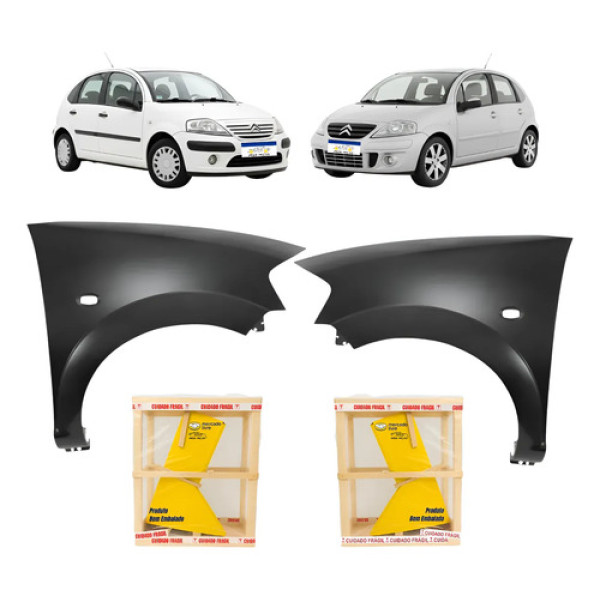 Par Paralama Citroen C3 2004 2005 2006 2007 2012 Glx