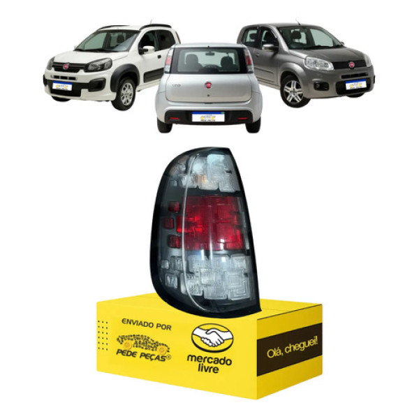 Lanterna Fiat Uno 2015 2016 2017 2018 2019 2020 2021 Cristal