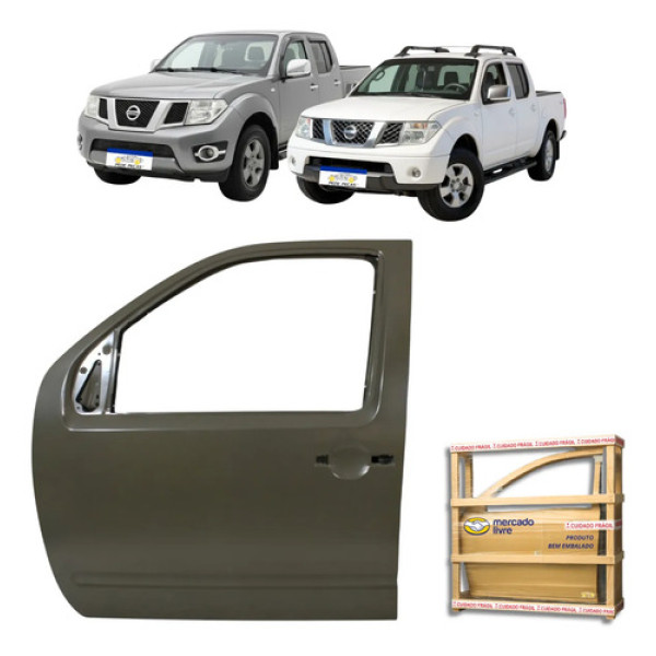 Porta Dianteira Nissan Frontier 2008 09 10 A 2016 Nova L.e Dianteira Esquerdo Cinza