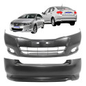 Kit Parachoque Honda City 2009 2010 2011 2012 Com Furo Novo  Preto