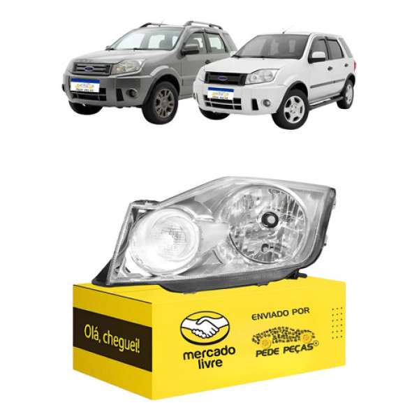 Farol Esquerdo Ford Ecosport 2008 2009 2010 2011 2012 Esquerdo/motorista