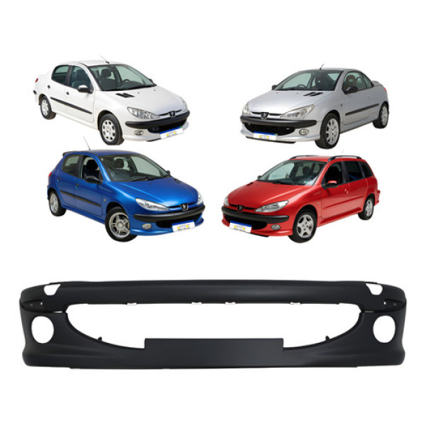 Parachoque Dianteiro Peugeot 206 Cc Sw 2000 2001 A 2010 Novo Preto