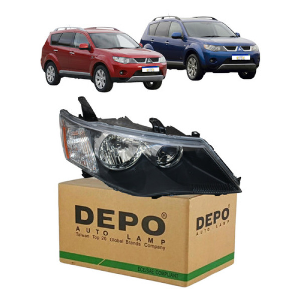 Farol Mitsubishi Outlander 3.0 2.4 V6 2007 2008 2009 Direito Direito/passageiro