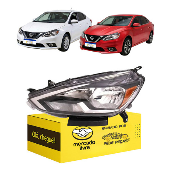 Farol Le Nissan Sentra 2017 2018 2019 2020 Sv S Sl - Esquerdo/motorista