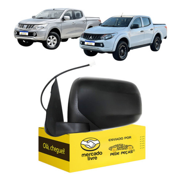 Retrovisor Mitsubishi L200 Triton 2017 A 2022 Le Elétrico Esquerdo/motorista