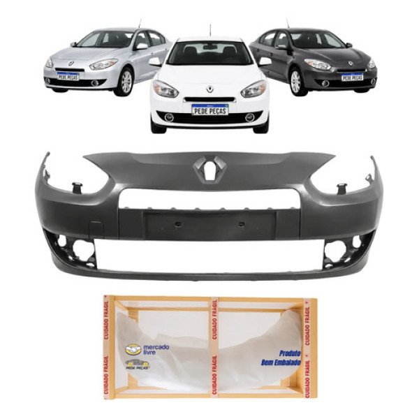 Parachoque Dianteiro Renault Fluence 2011 2012 A 2014 Novo Preto