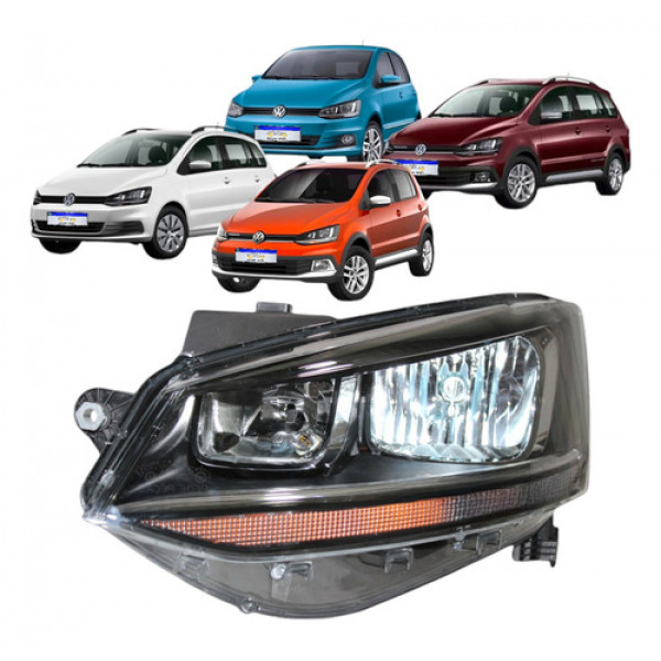 Farol Vw Fox Crossfox Spacefox Spacecross 2015 A 2022 Le