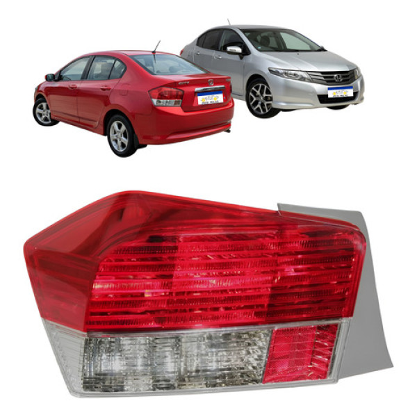 Lanterna Traseira City 2009 2010 A 2012 Esquerdo C/soquete Esquerdo/motorista Vermelho