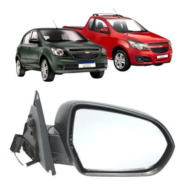 Retrovisor Chevrolet Agile Montana 2009 A 2021 Elétrico Ld Direito/passageiro Retrovisor Chevrolet Agile Montana 2009 A 2021 Elétrico Ld Direito/passageiro