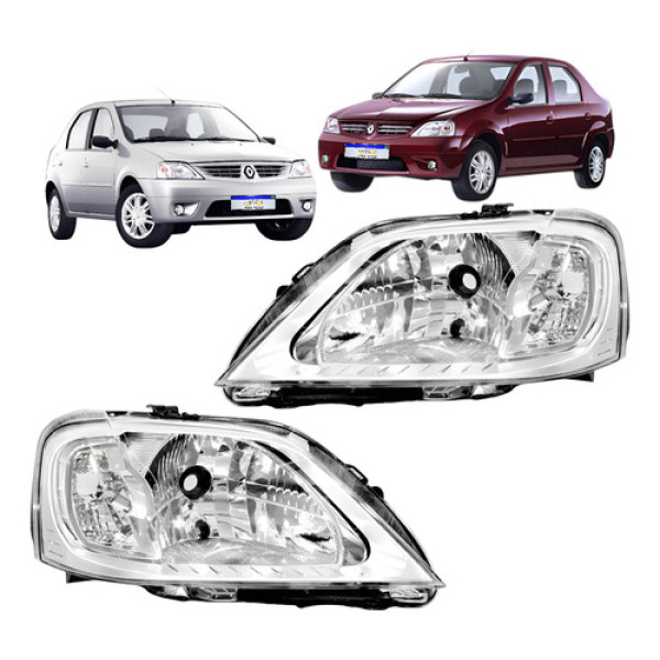 Par Farol Renault Logan 2007 2008 2009 2010 Novo