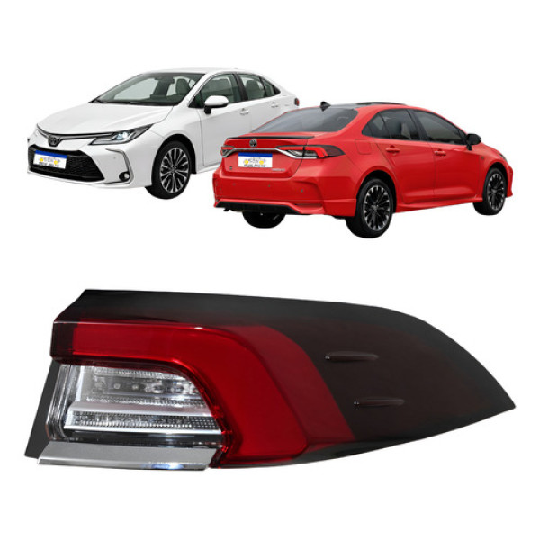 Lanterna Corolla 2020 2021 2022 2023 2024 A 2026 Canto L.d Direito/passageiro Vermelho