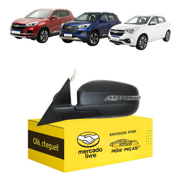 Retrovisor Tiggo 5x 2019 A 2026 C/rebatimento S/câmera L.e