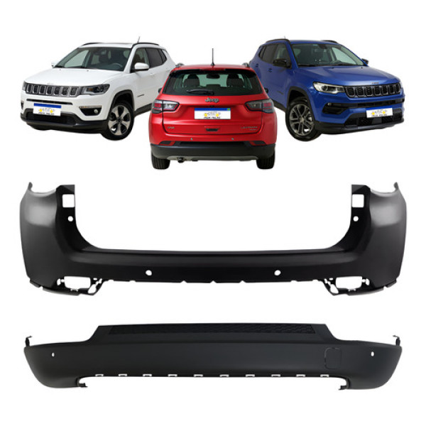 Parachoque Traseiro Spoiler Compass 2017 A 2025 C/f Sensor