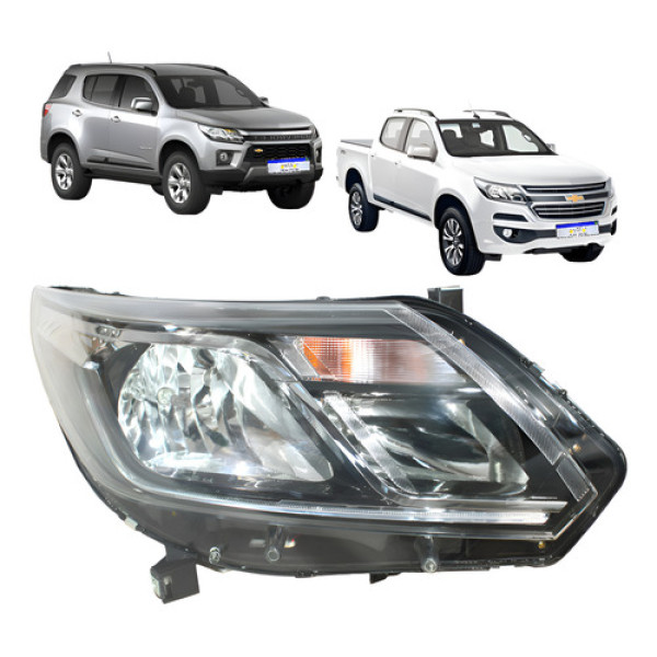 Farol S10 Trailblazer 2017 2018 2019 2020 21 A 2023 C/led Ld Direito