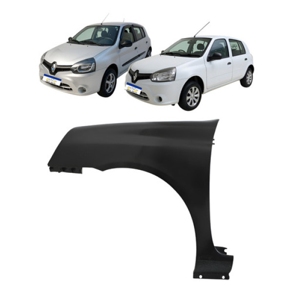 Paralama Esquerdo Renault Clio 2012 A 2016 Sem Furo Pisca Esquerdo