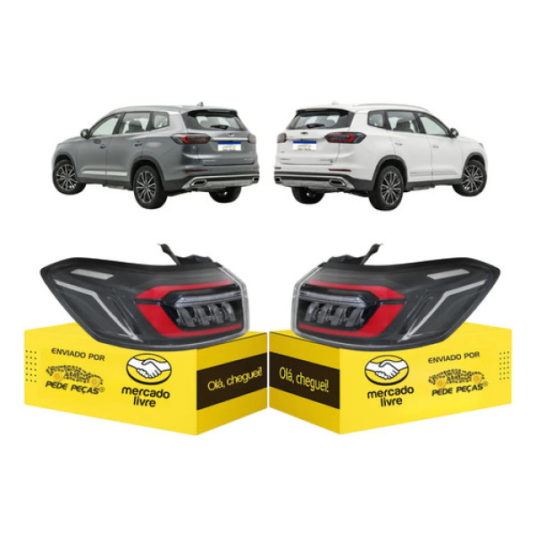 Par Lanterna Sinaleira Tiggo 8 2023 2024 2025 Pro Pro Turbo Ambos Lados Preto