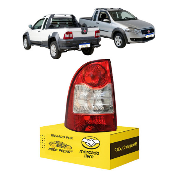Lanterna Sinaleira Fiat Strada 2009 2010 2011 2012 2013 L.e Esquerdo/motorista Vermelho