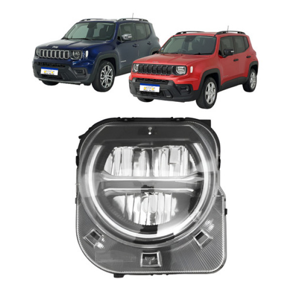 Farol Jeep Renegade 2022 A 2026 Lado Motorista Full Led Novo Esquerdo/motorista