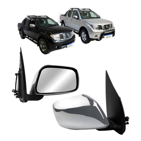Retrovisor Elétrico Cromado Nissan Frontier 2008 A 2016 Retrovisor Elétrico Cromado Nissan Frontier 2008 A 2016