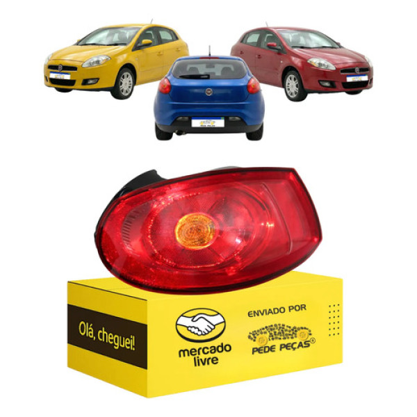 Lanterna Bravo 2011 12 13 2014 Absolute Essence Sporting L.d Direito/passageiro Vermelho