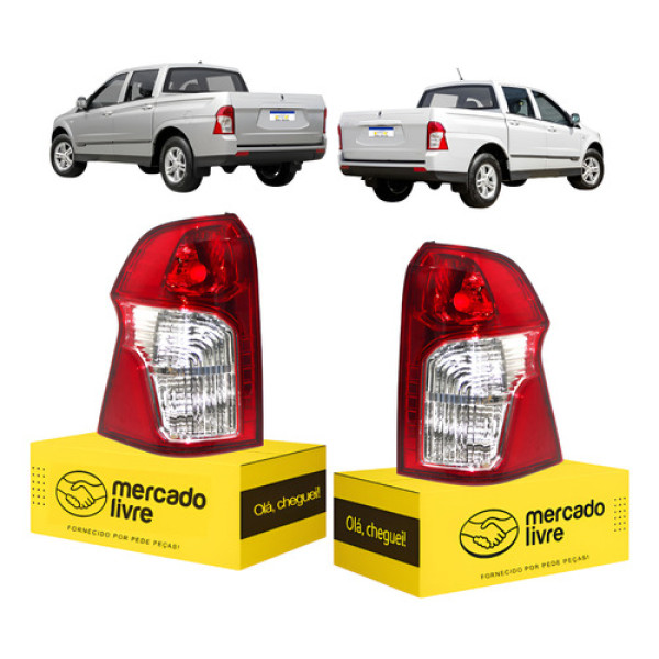 Par Lanterna Sinaleira Actyon Sport 2012 2013 2014 15 A 2018 - Ambos Lados - Vermelho