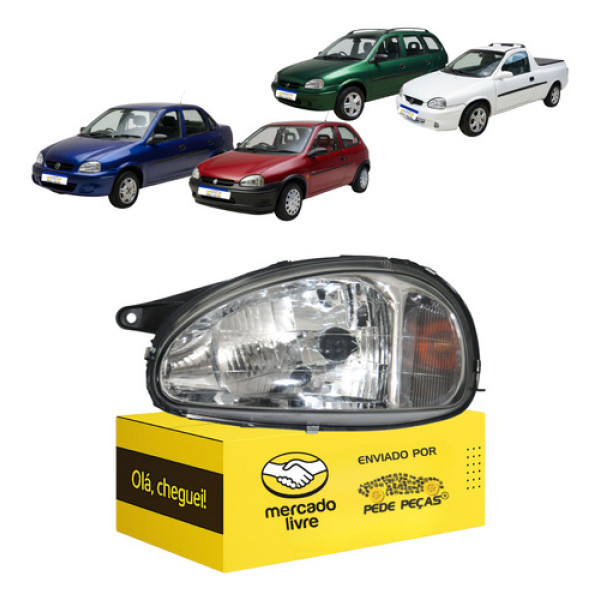 Farol Corsa Classic Wagon Pickup 1994 A 2010 L.e Esquerdo/motorista