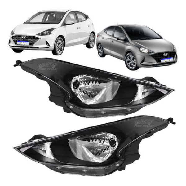 Par Farol Hyundai Hb20 Hb20s 2019 2020 2021 2022 Novo - Ambos Lados