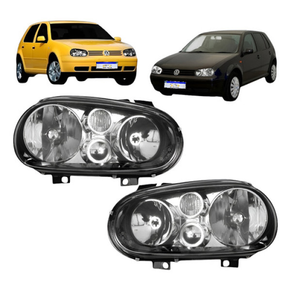 Par Farol Volkswagen Golf 2001 2002 2003 A 2007 Sem Auxiliar Ambos Lados