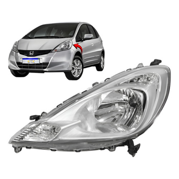 Farol Honda Fit 2013 2014 Dianteiro Novo L.e Esquerdo