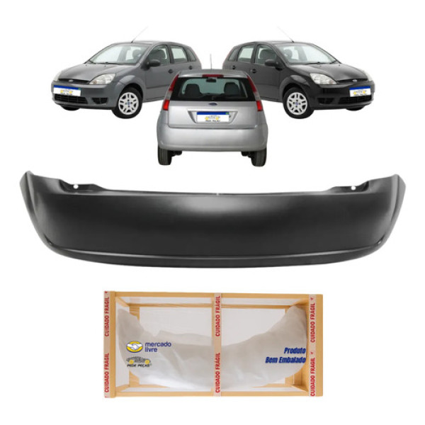 Parachoque Traseiro Ford Fiesta Hatch 2003 2004 05 06 2007