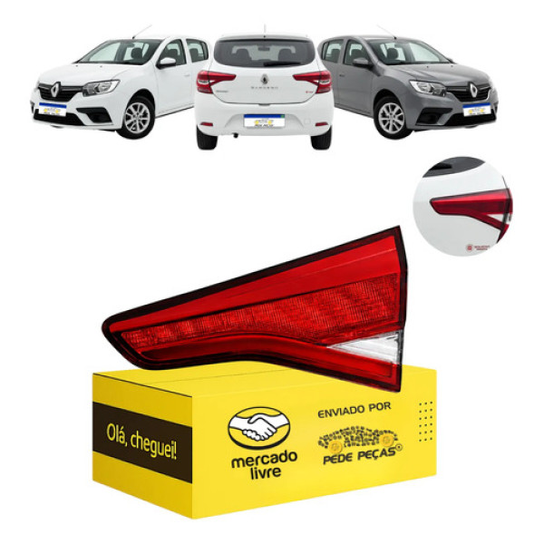 Lanterna Renault Sandero 2020 2021 2022 Tampa C/led Ld Direito/passageiro Cristal