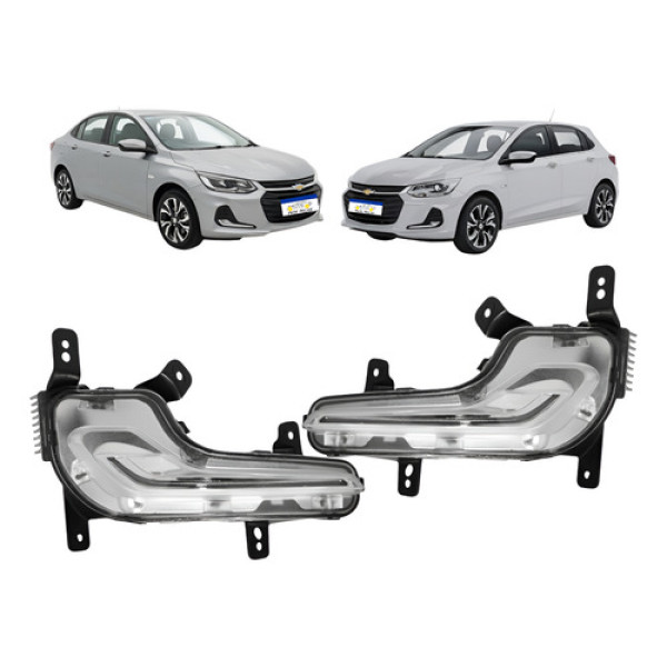 Par Farol Milha Gm Onix 2020 A 2025 Led Drl Premier Rs Cristal