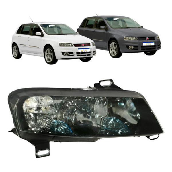 Farol Stilo 2008 2009 2010 2011 Sporting Plug Quadrado L.d Direito/passageiro