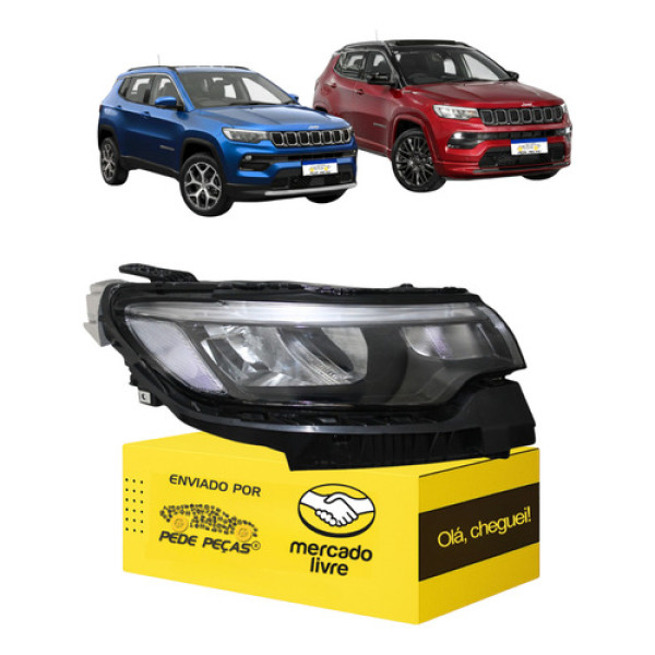 Farol Jeep Compass 2022 2023 2024 2025 2026 Full Led Direito Direito/passageiro