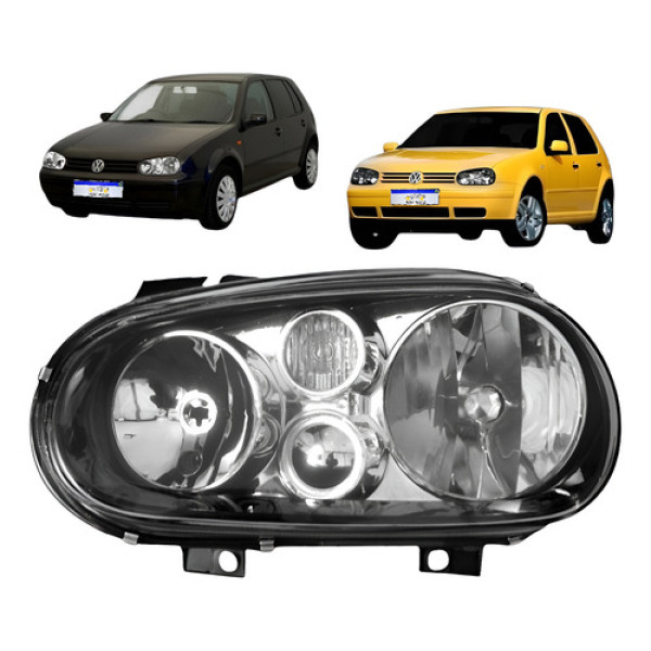 Farol Volkswagen Golf 2001 2002 2003 A 2007 Sem Auxiliar Le Esquerdo/motorista
