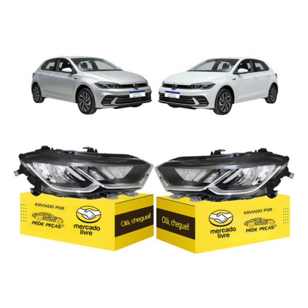 Par Farol Polo 2023 2024 2025 2026 Sinaleira Full Led Ambos Lados