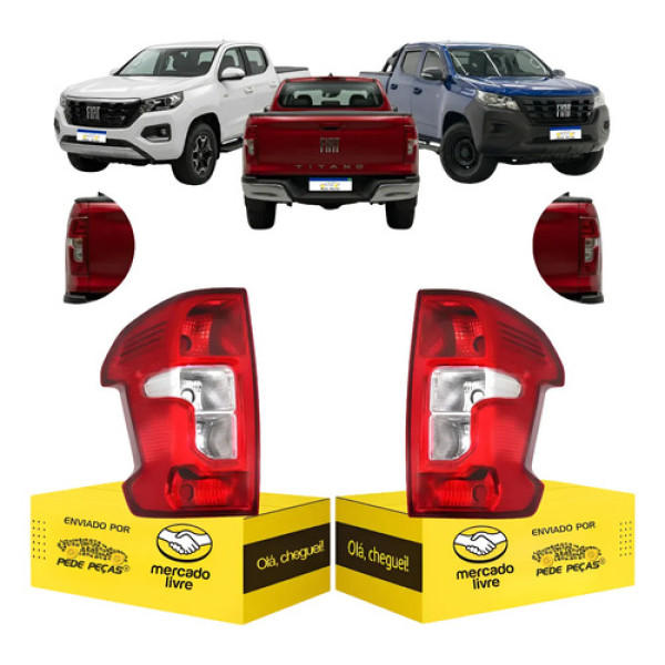 Lanterna Sinaleira Fiat Titano 2025 2026 Sem Led Par Ambos Lados Vermelho