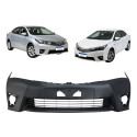 Parachoque Dianteiro Toyota Corolla 2015 A 2017 C/grade Fixa Preto