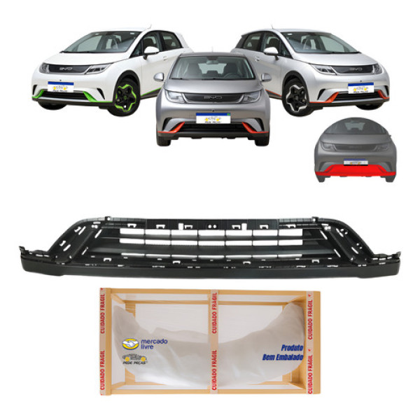 Spoiler Dianteiro Inferior Dolphin 2023 2024 2025 2026 Novo Preto