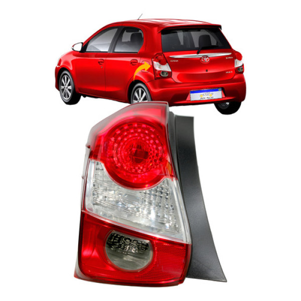 Lanterna Toyota Etios Hatch 2013 2014 2015 2016 17 A 2021 Le Esquerdo Vermelho