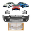 Kit Parachoque Citroen C4 Pallas Hatch 06 07 A 2014 C/milha Preto
